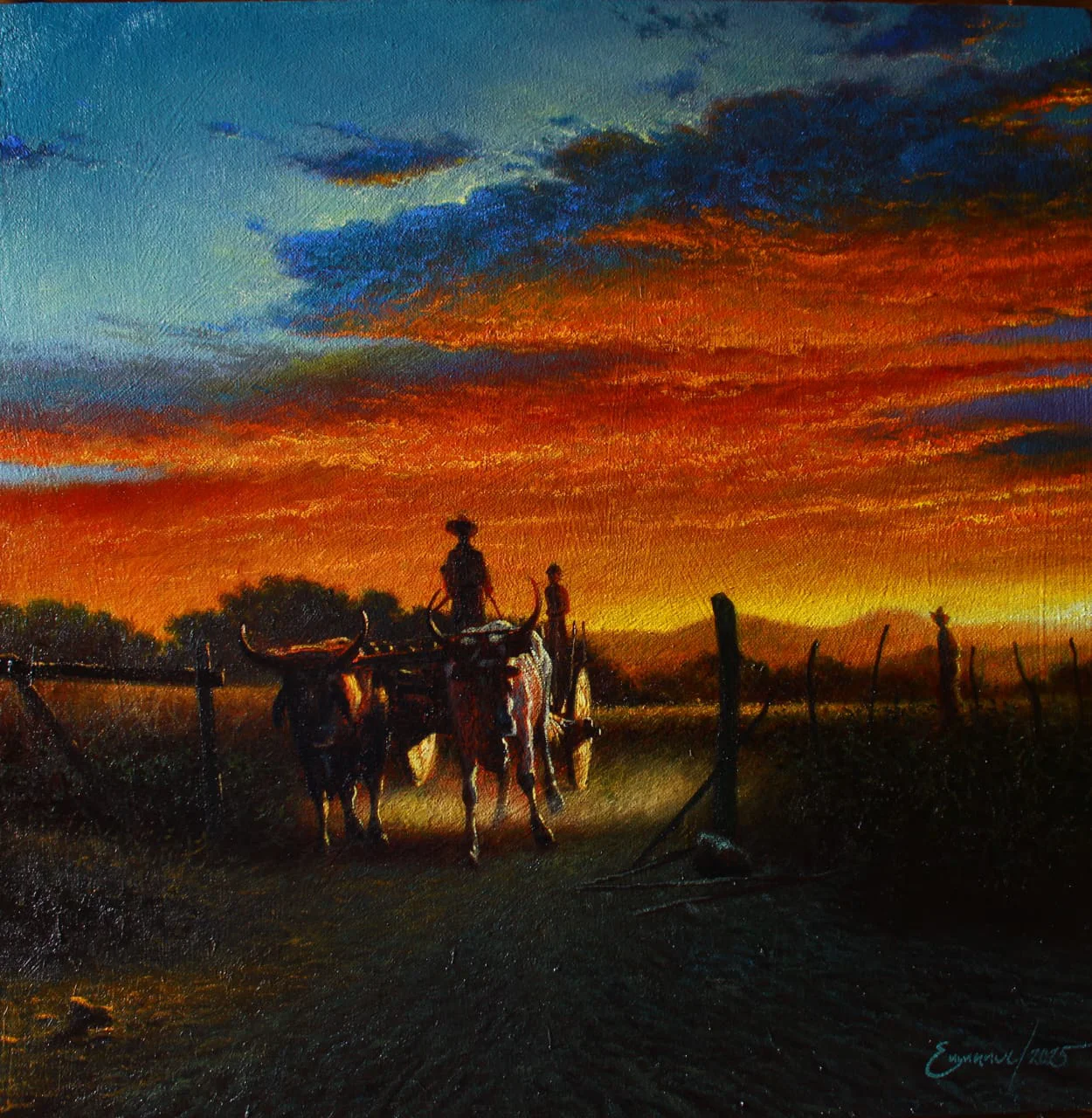 Jornada al Ocaso — obra de Enmanuel Membreño | Galería Enmanuel