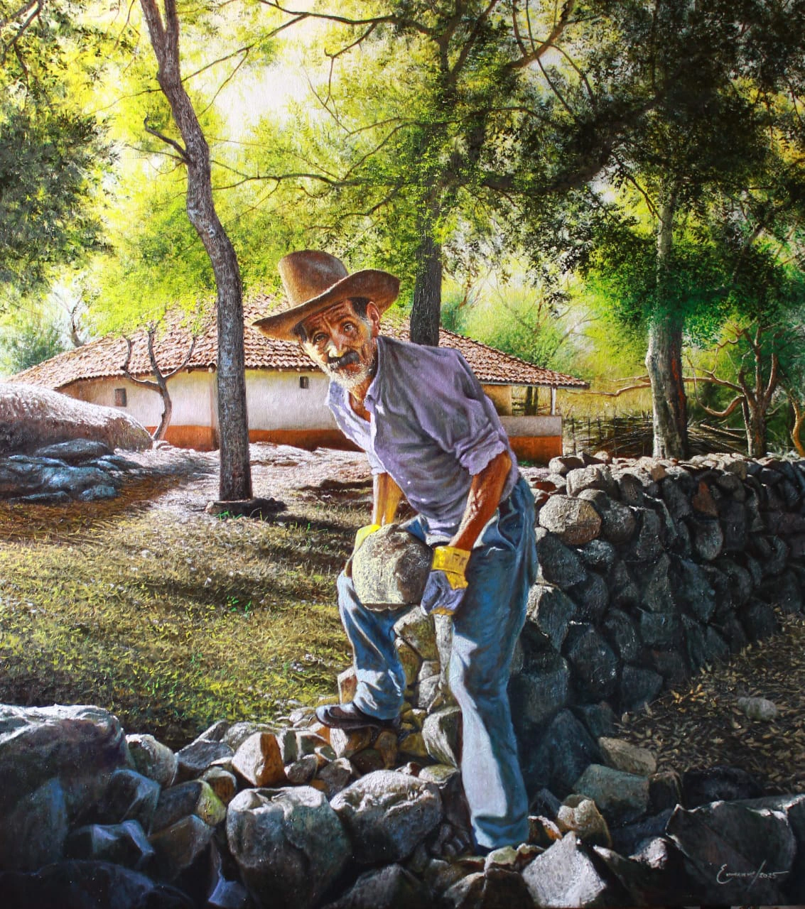Manpostero — pintura de Enmanuel Membreño | Galería Enmanuel