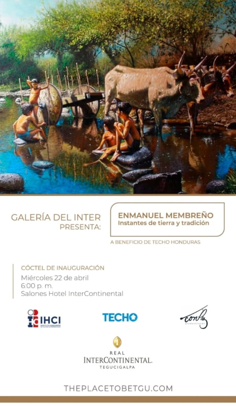 Enmanuel Membreño Instantes de tierra y tradición — evento en Galería Enmanuel, Tegucigalpa